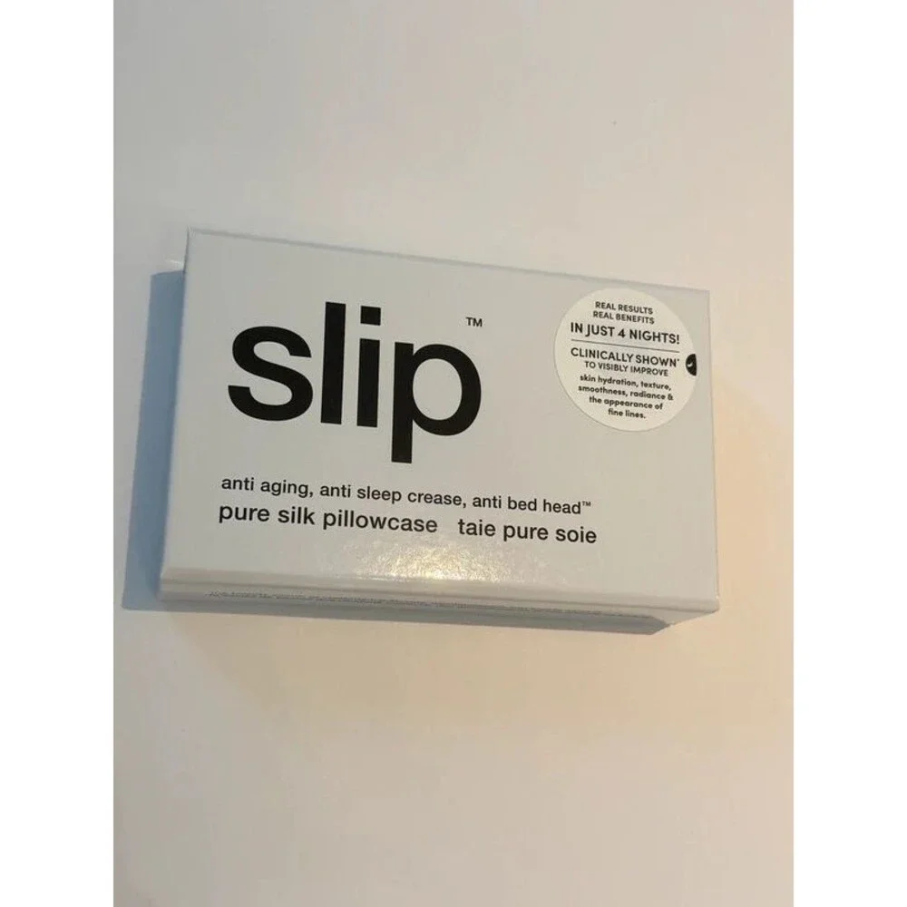 New Slip Pure Silk Pillowcase - White